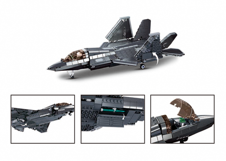 Sluban Lego - J-35S Stealth Aircraft Metal Coated Sluban