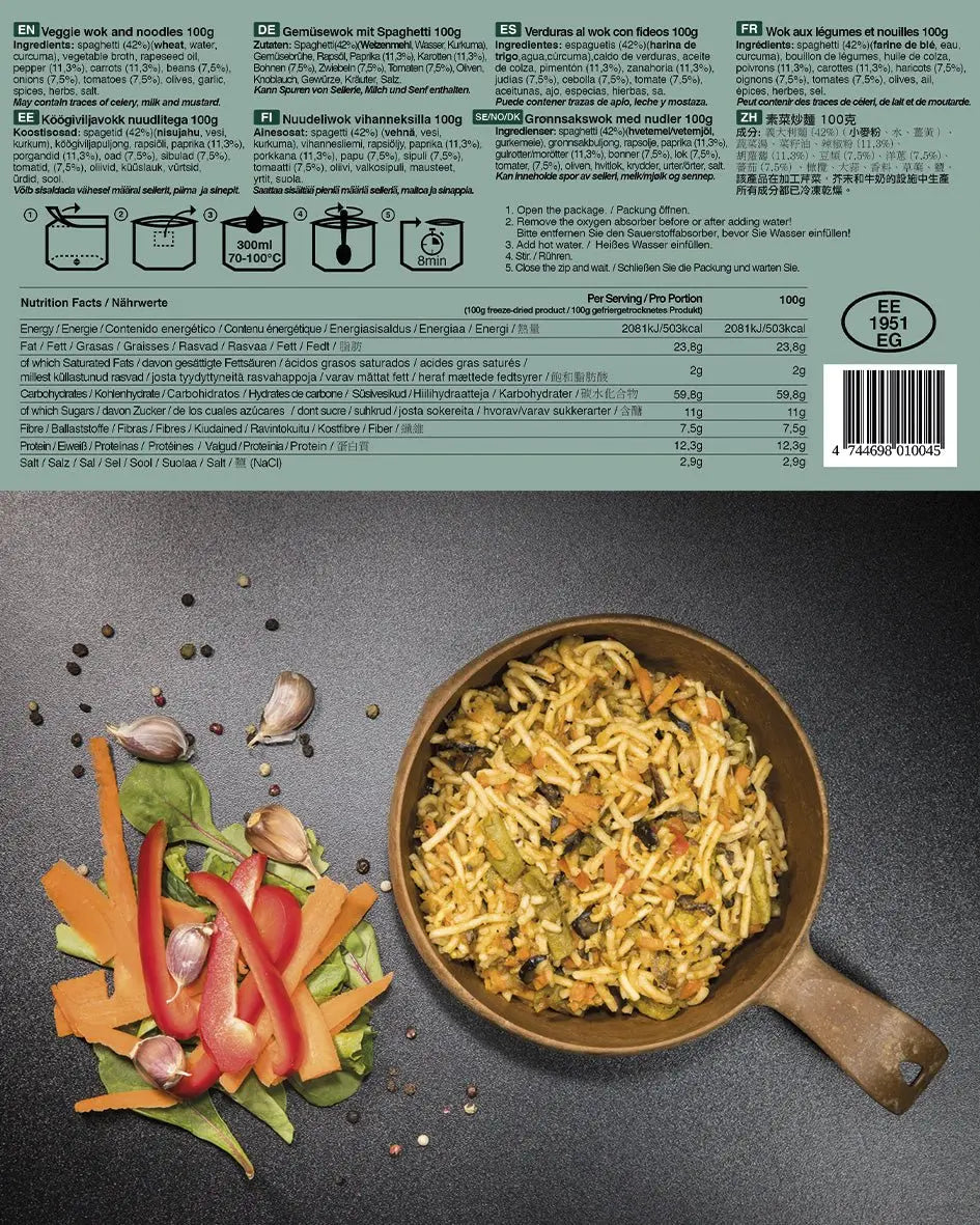 Tactical Foodpack Pasta & Vegetables - Polisprylar.se